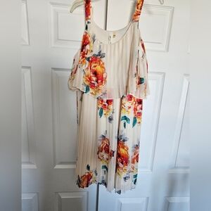 NY Collection Floral sun dress, Cream, L